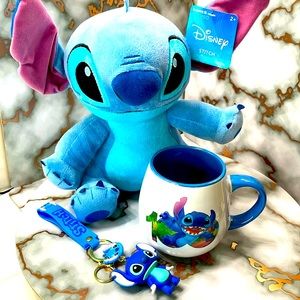 Disney Stitch 100 years of wonder gift set with a Plush Toy a mug and keychain